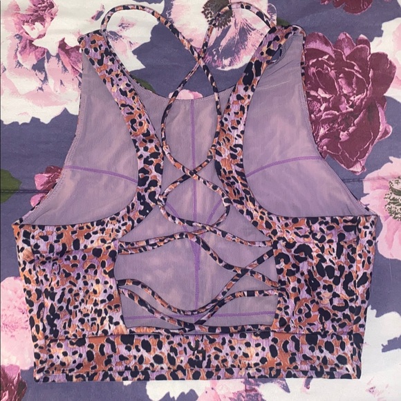 JoyLab Purple Leopard Print Sports Bra - Picture 2 of 5